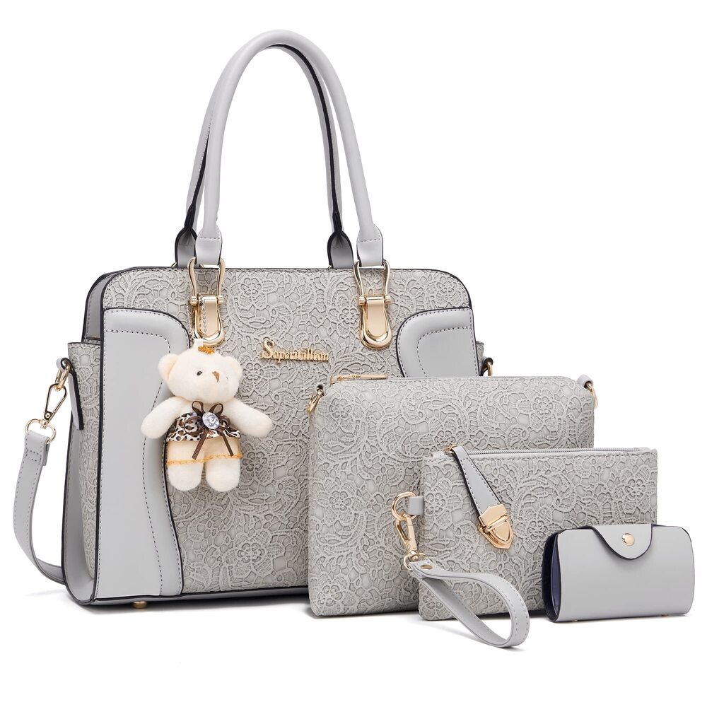 3542 Fashion Handbags Tote Bags Shoulder Bag Top Handle Satchel Purse Set